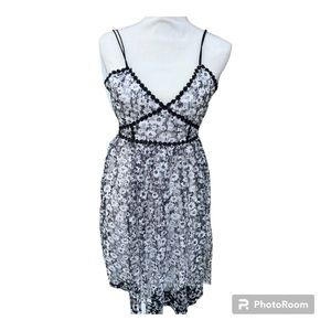 Romeo + Juliet Couture Boho Small White and Black Dress NWT